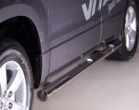 Stainless steel side bars with checker plate steps - Suzuki Grand Vitara (2006 - 2014)