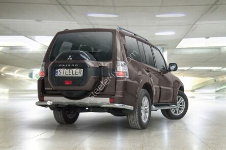 нижний задний бампер (боковая защита) - Mitsubishi Pajero (2014 -)