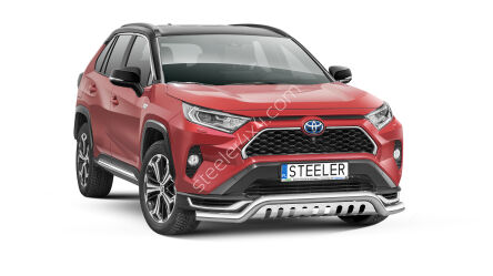 нижний передний бампер с защитой типа Б - Toyota RAV4 Plug-In (2020 -)