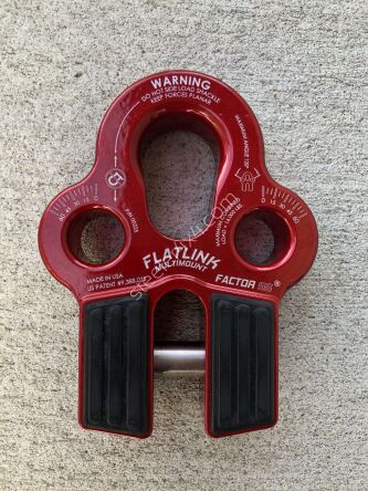 FlatLink Winch Shackle Multimount 3-Point Factor55 00225-01 - Red
