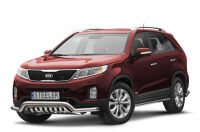 нижний передний бампер с защитой типа Б - KIA Sorento (2012 - 2015)