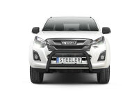 Orurowanie przednie z poprzeczką CZARNE - Isuzu D-Max (2012 - 2017 -)