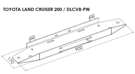 Hidden winch mounting plate - Toyota Land Cruiser V8 (2007 - 2012)