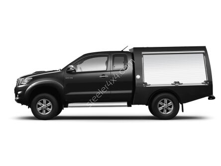 Specjalistyczna zabudowa kontenerowa - wersja z roletami - Toyota Hilux półtorej kabiny (2015 -)