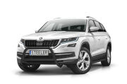 Orurowanie przednie z poprzeczką CZARNE - Skoda Kodiaq (2016 - 2021)