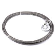 WARN Wire Winch Rope with Hook - 9,52 mm x 15,24 m, 6849 kg